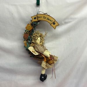 ABC Half Moon Harvest Angel Wreath. Made in China